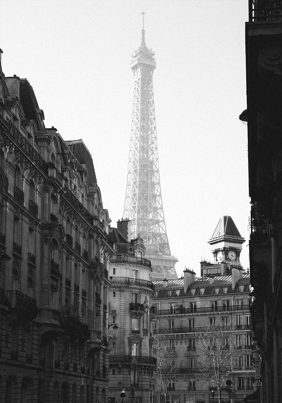 Eiffel Tower Paris Black & White Plakat - Posterbox