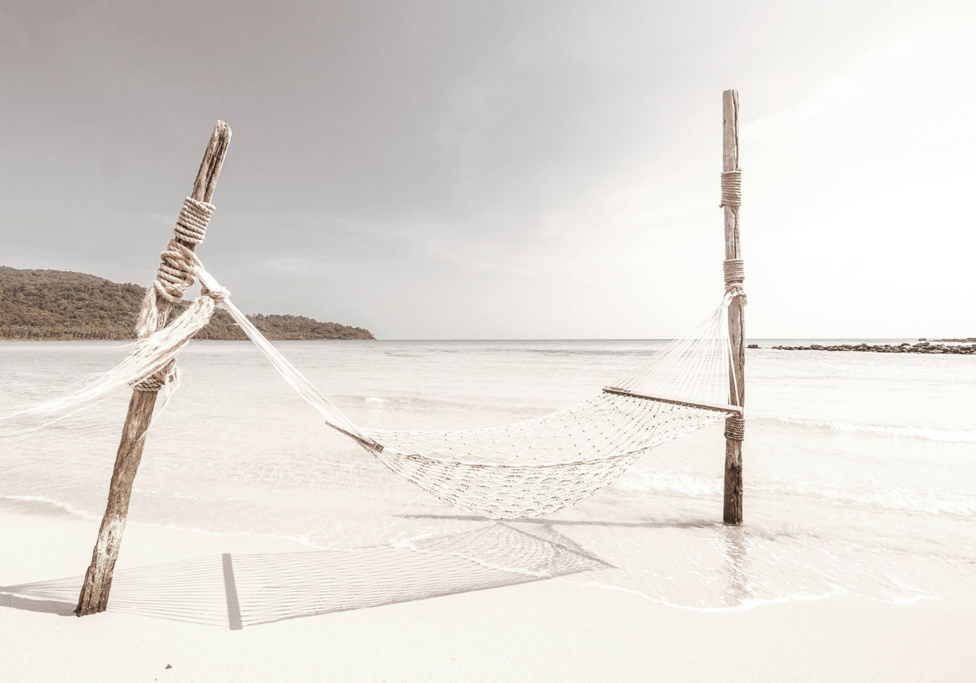 Tropisches Strandhängematten-Poster - Posterbox.dk