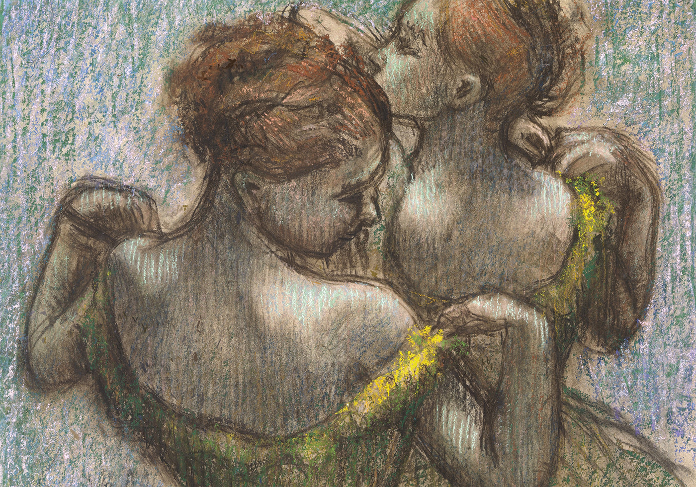 Zwei Tänzer in halber Länge von Edgar Degas Poster - Posterbox.dk