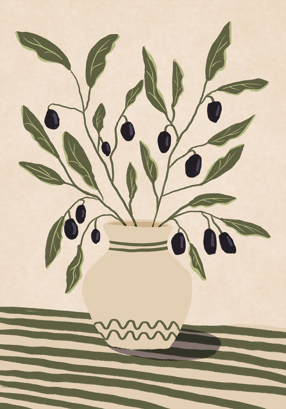 Vase mit Oliven Poster - Posterbox.dk