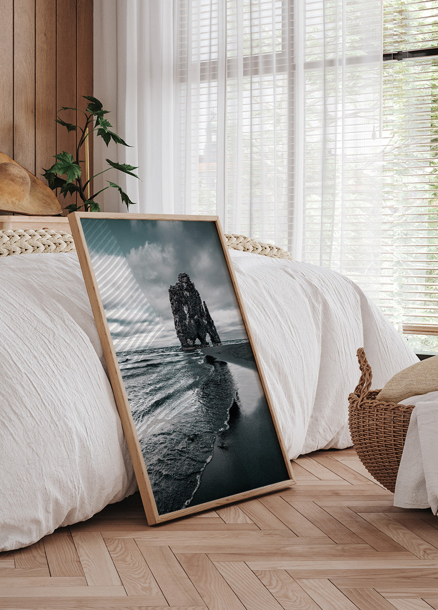 Ansicht des Basaltstapels - Hvitserkur Poster - Posterbox.dk