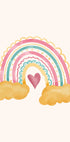 Buntes Regenbogen- und Herz-Design-Poster - Posterbox.dk