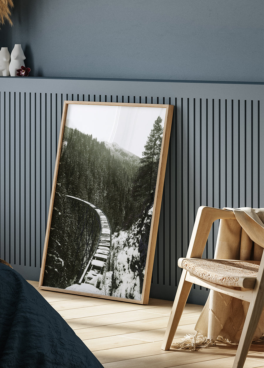 Winter-Eisenbahnplakat - Posterbox.dk