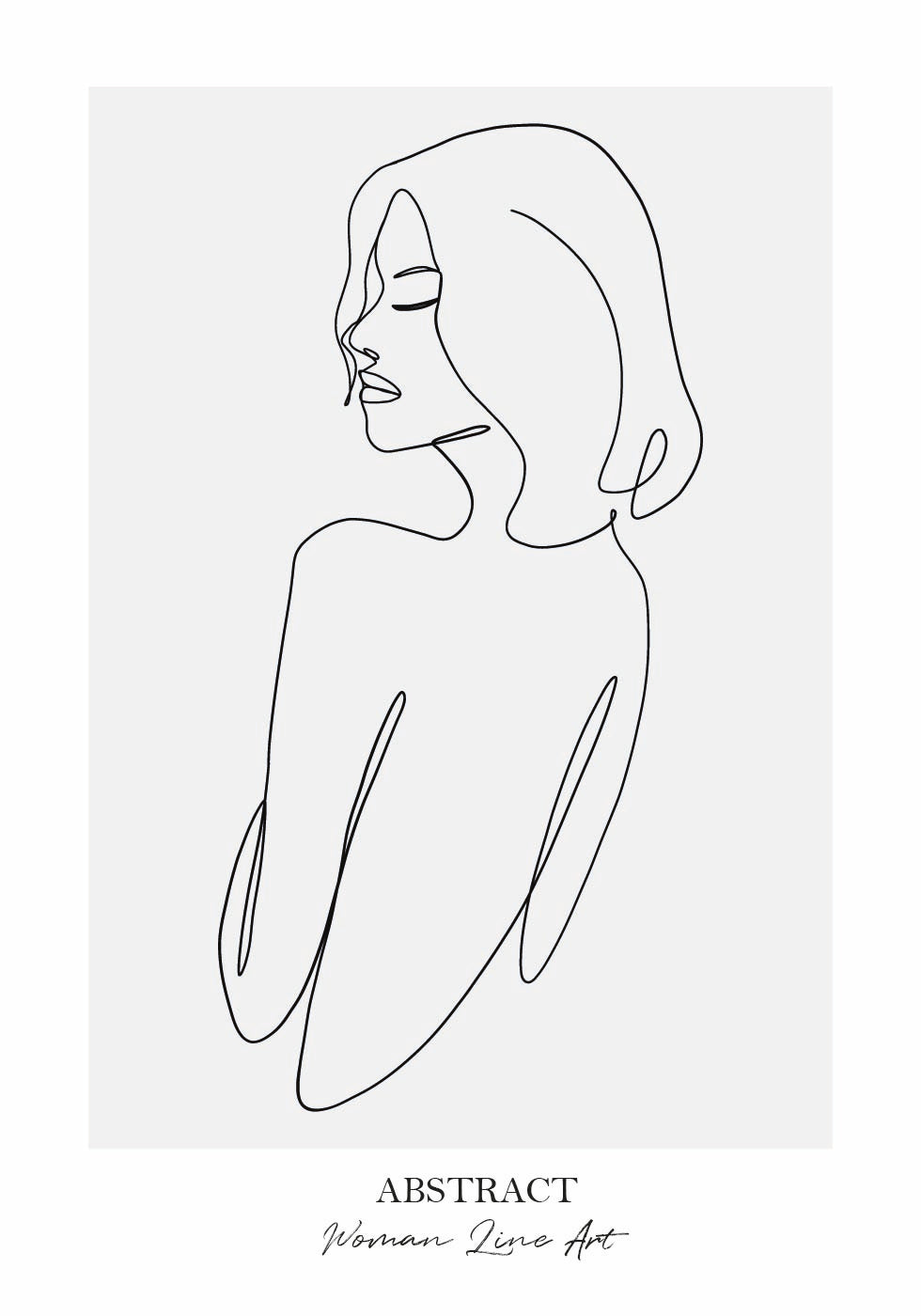 Frauen-Line-Art-Poster - Posterbox.dk