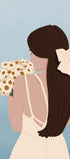 Frau mit Gänseblümchen Poster - Posterbox.dk