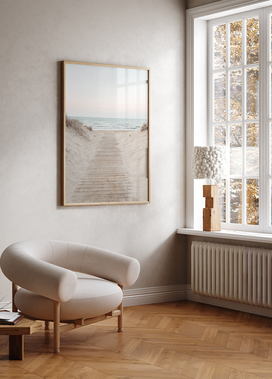 Holzweg zum Strand Poster - Posterbox.dk