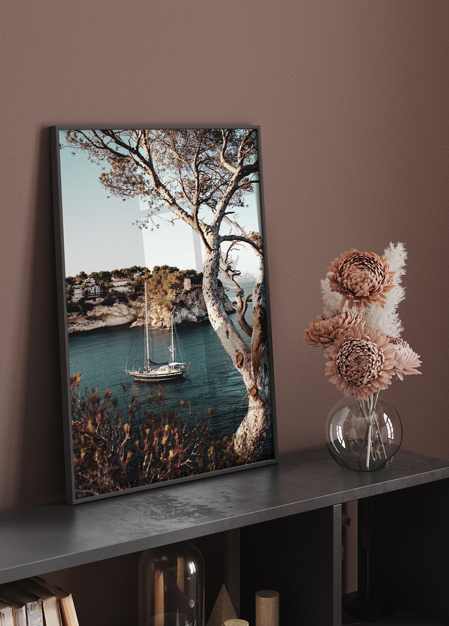 Poster „Yacht in der Bucht“ - Posterbox.dk