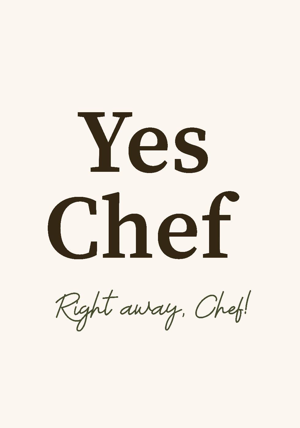 Ja-Chef-Poster - Posterbox.dk