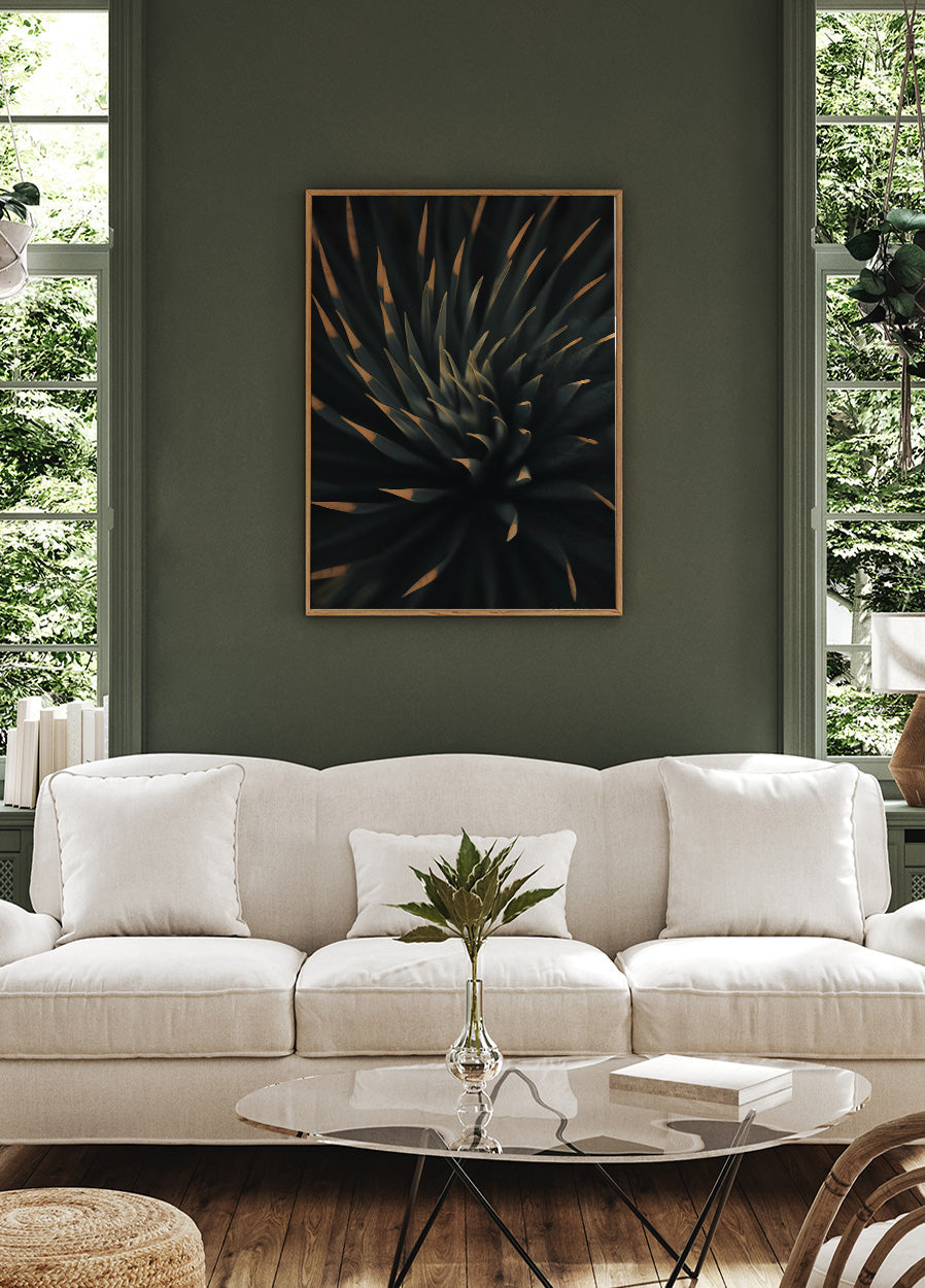 Poster mit spiralförmiger Pflanzenstruktur - Posterbox.dk