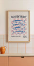 Farmers Market Sardines Blue Plakat - Posterbox
