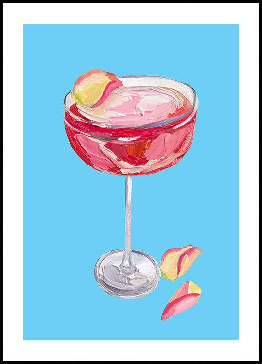 Sparkling Rose Gin Cocktail Plakat - Posterbox