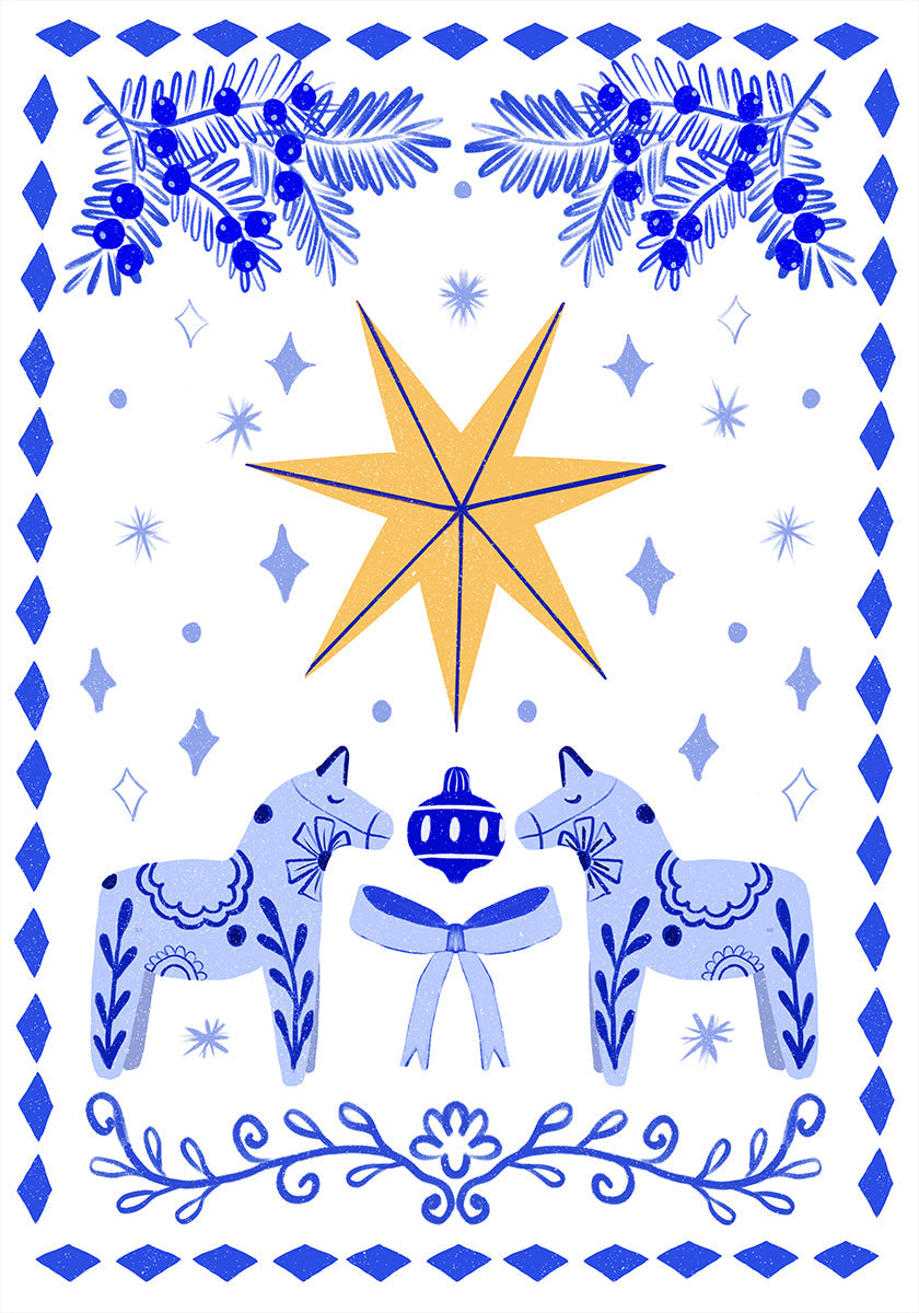 Folk Winter Star Plakat - Posterbox