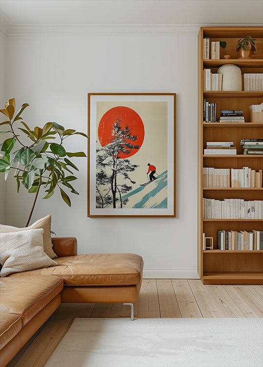 Skiing In Japan Plakat - Posterbox