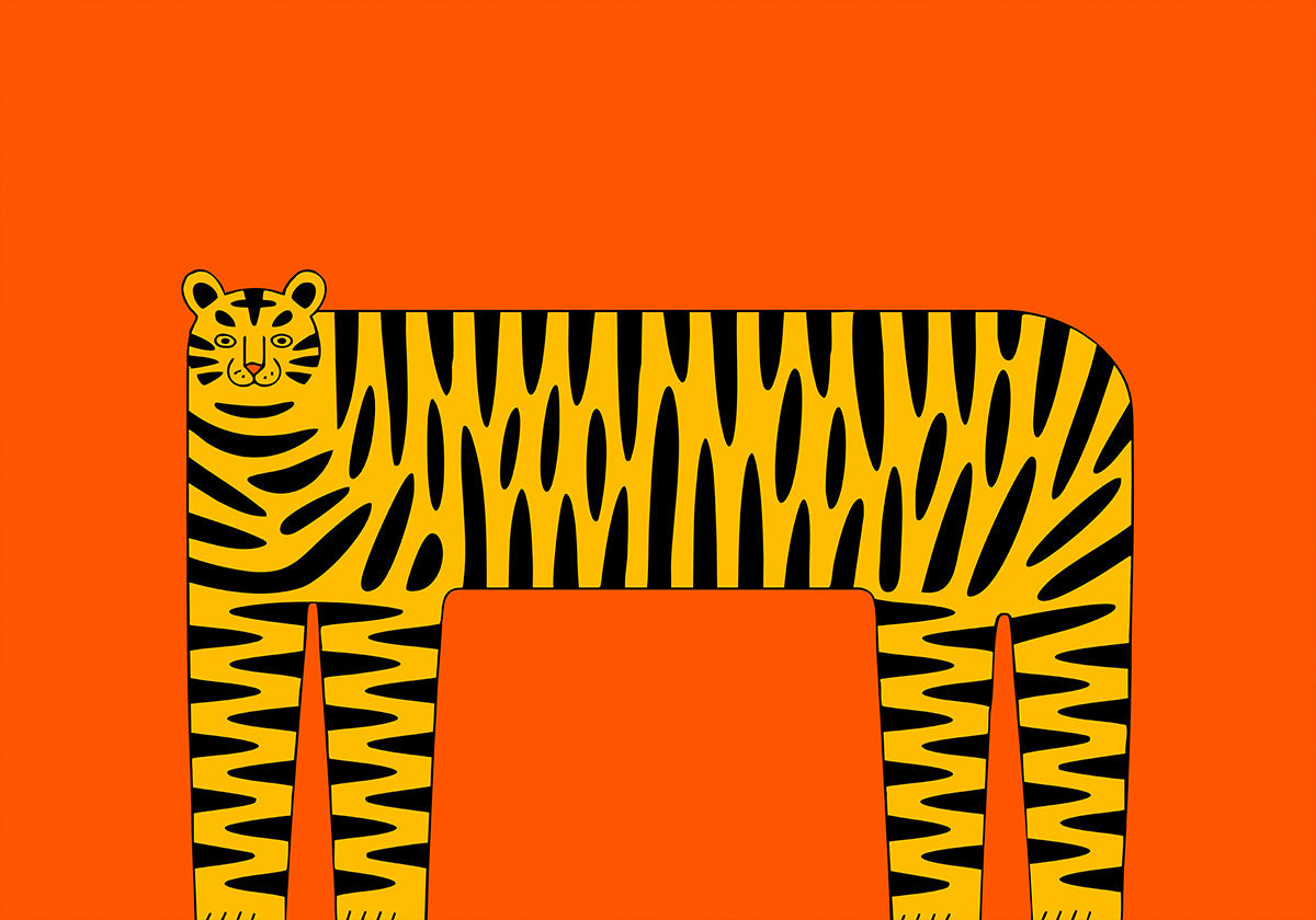 The Abstract Tiger Plakat - Posterbox