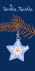 Cheerful twinkle Christmas star blue Plakat - Posterbox