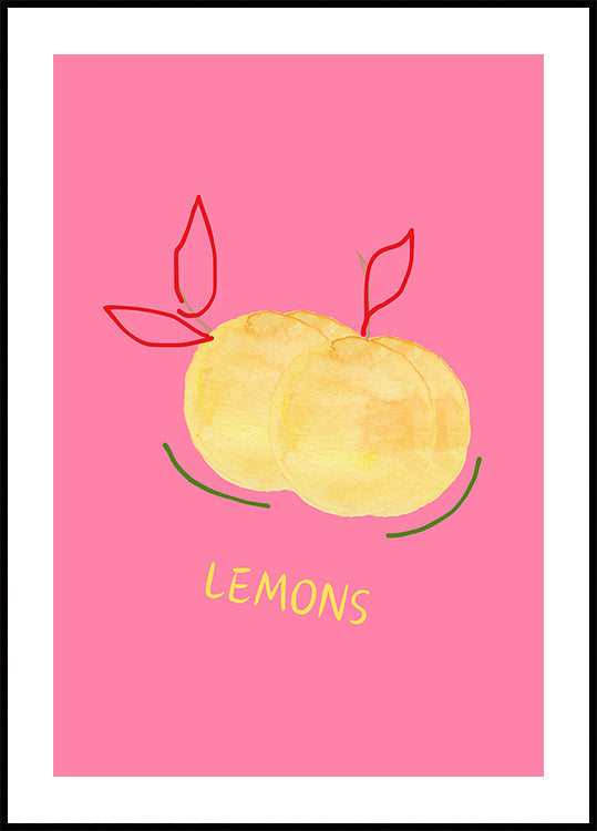 Lemons in Pink (NEW) - Posterbox