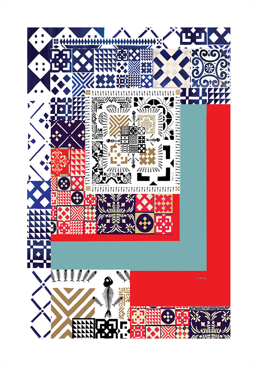 Portugese Abstract Pattern Plakat - Posterbox