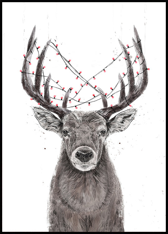 Xmas deer Plakat - Posterbox