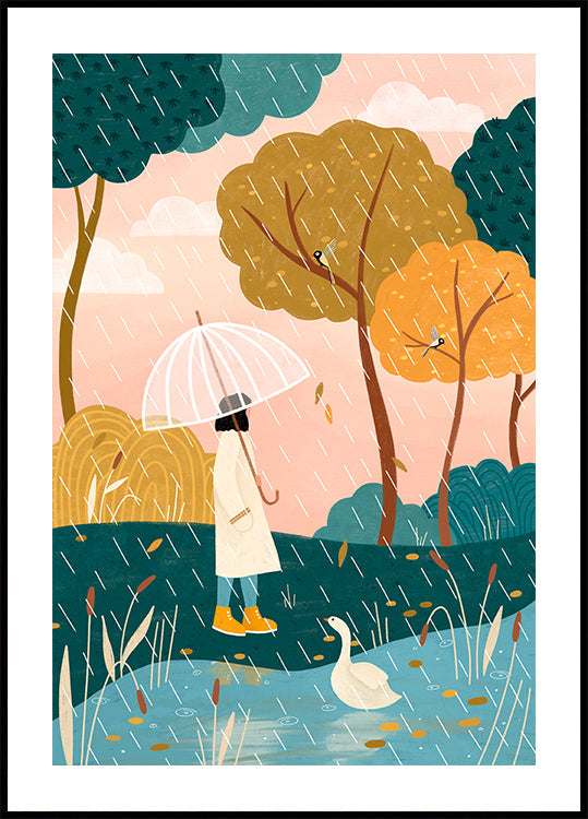 Rainy Day Stroll Plakat - Posterbox