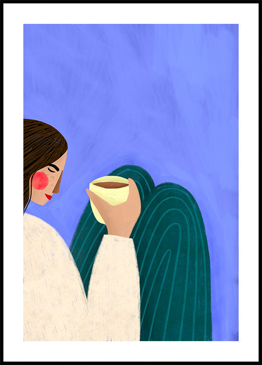 Sipping Coffee Plakat - Posterbox