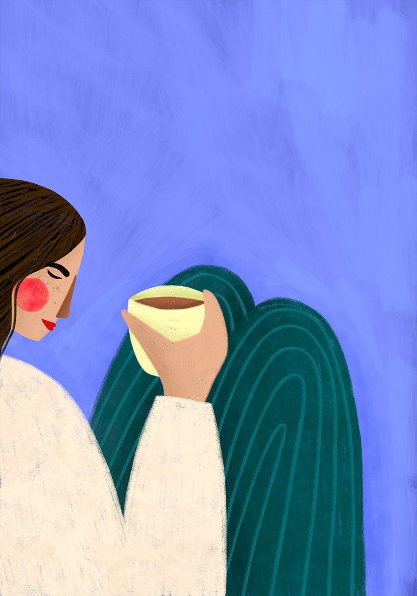 Sipping Coffee Plakat - Posterbox