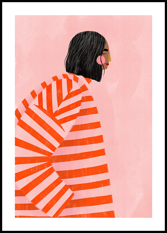 Woman With the Orange Stripes Plakat - Posterbox