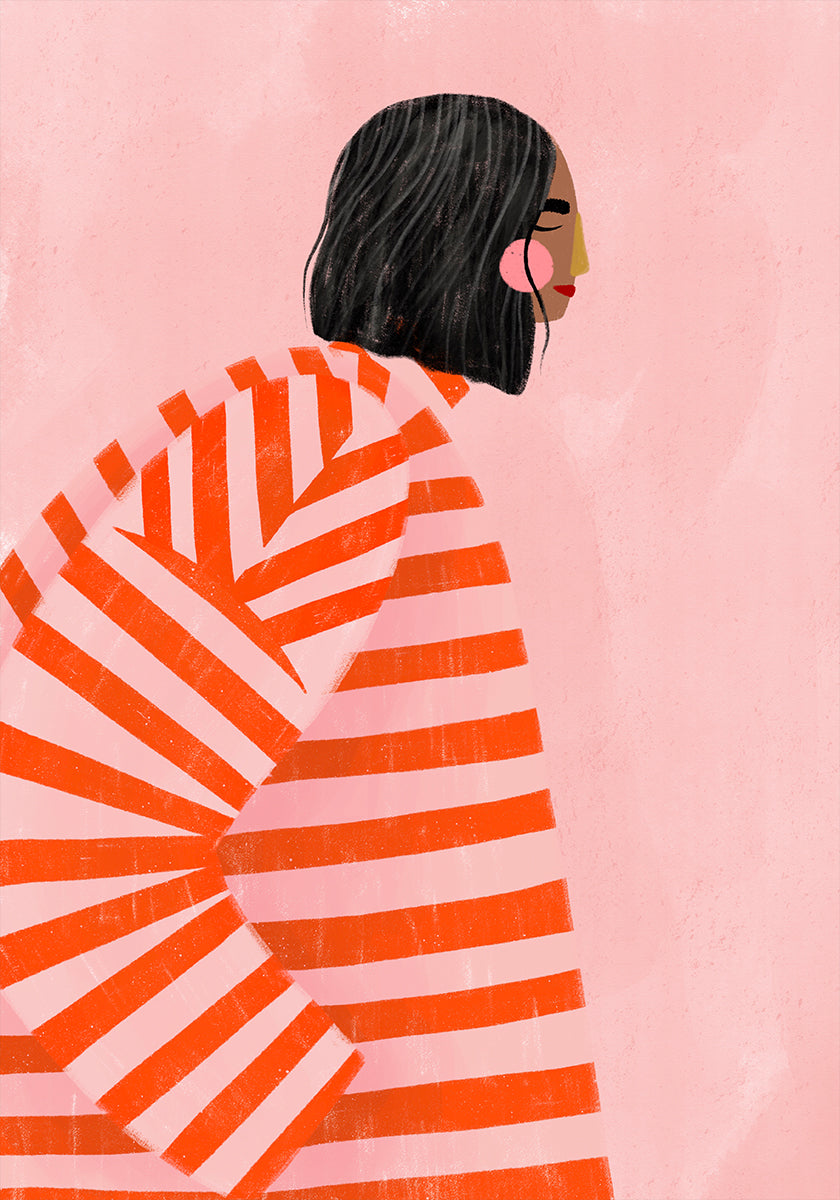 Woman With the Orange Stripes Plakat - Posterbox