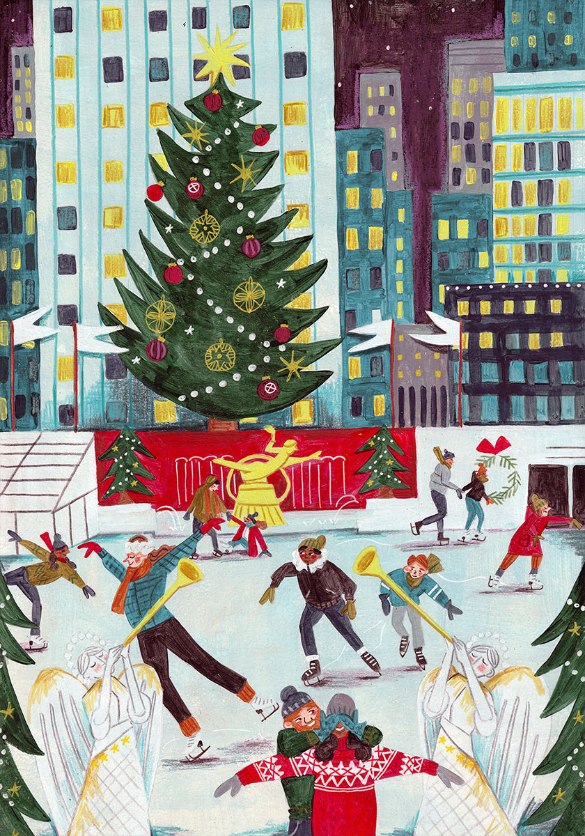 Ice skating at Rockefeller center Plakat - Posterbox