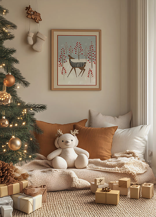 Deer In the Snowy Forest (NEW) - Posterbox