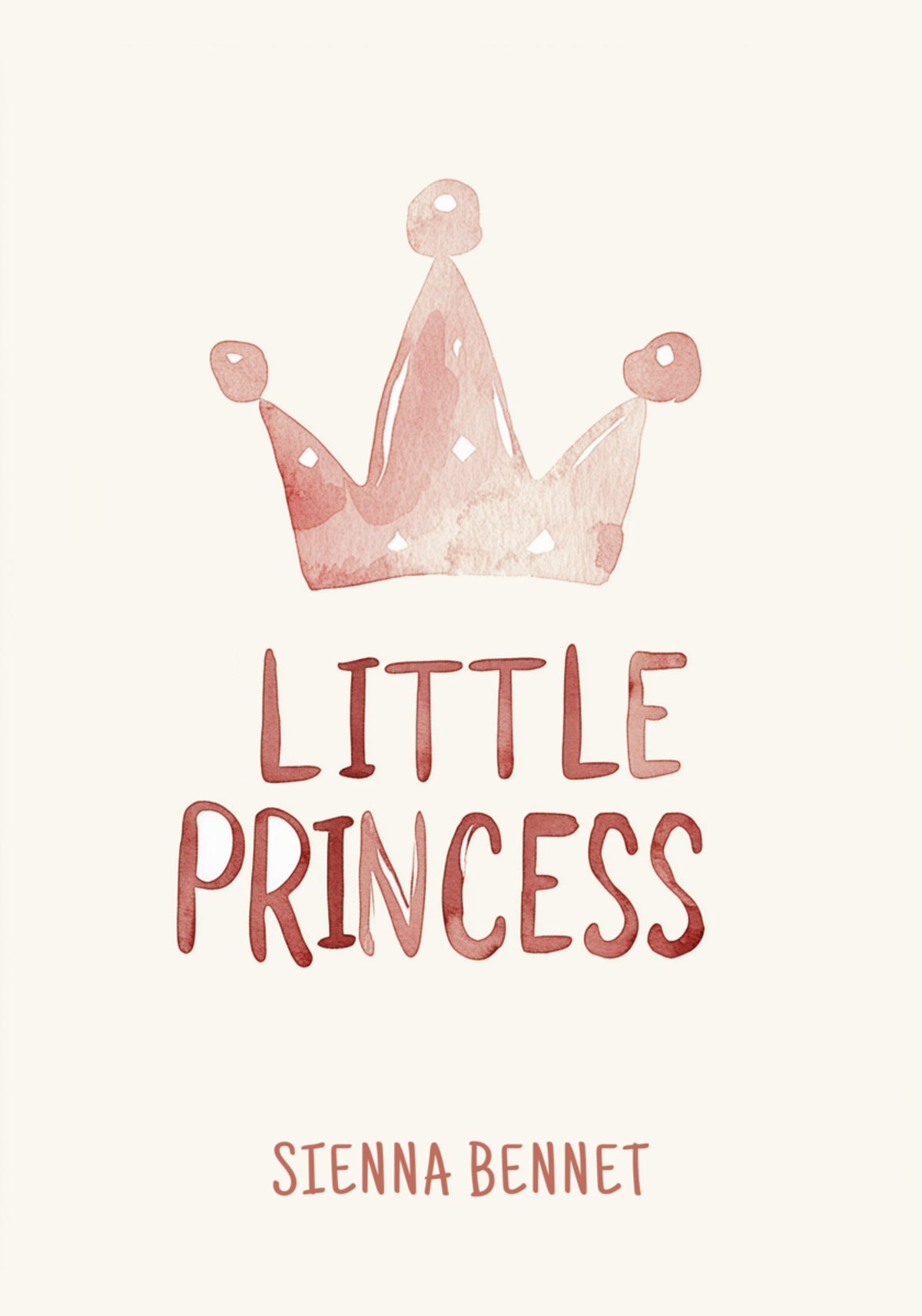 Aquarellmalerei mit einer Krone für eine kleine Prinzessin