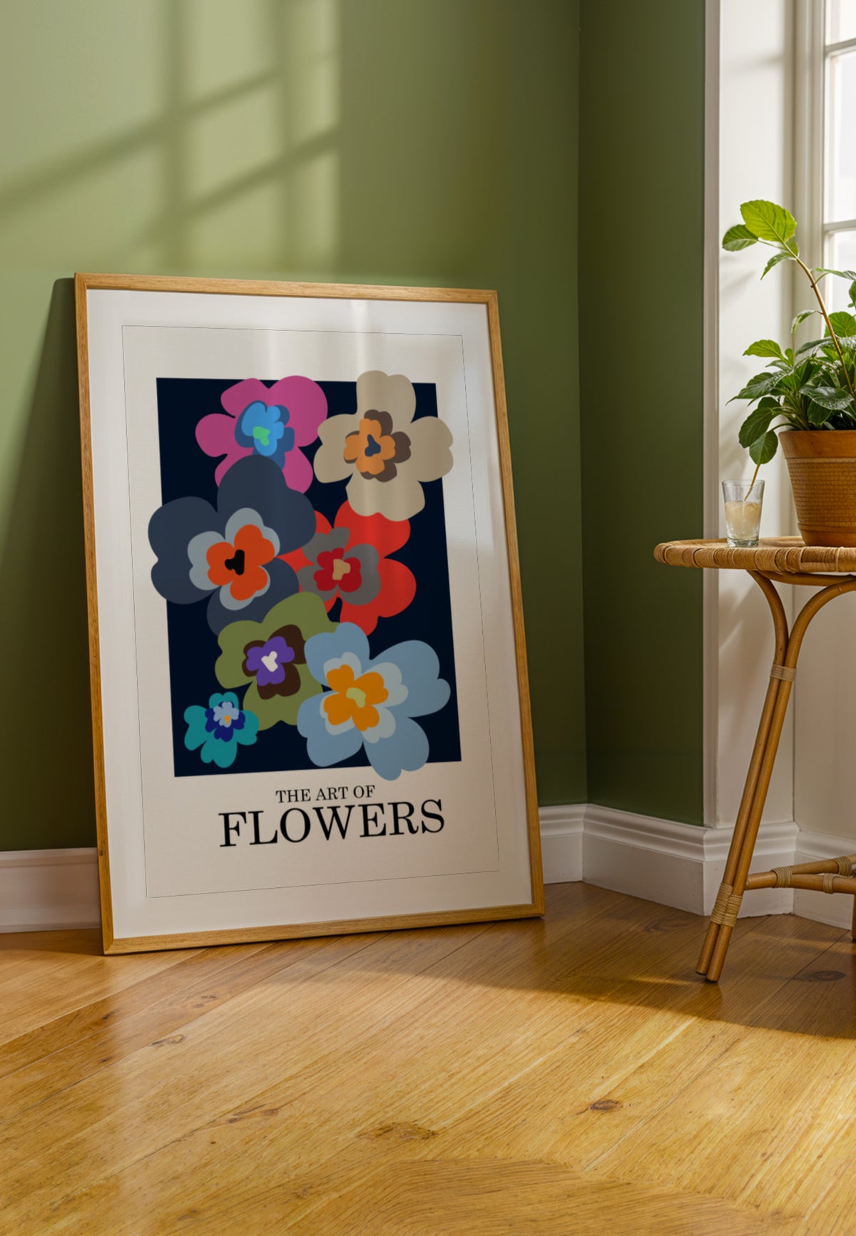 Bunte abstrakte Blumen