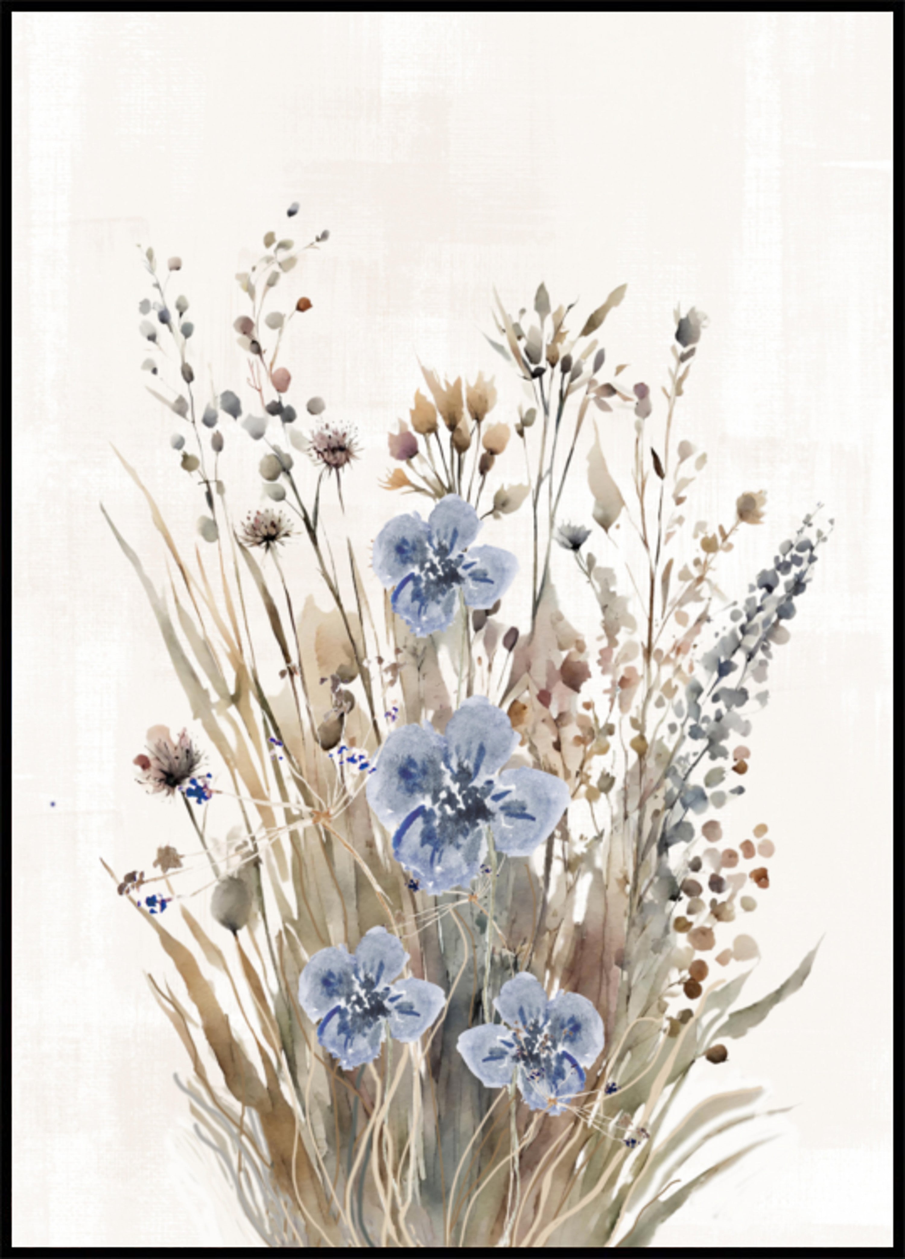 Sanfte Aquarell-Wildblumen