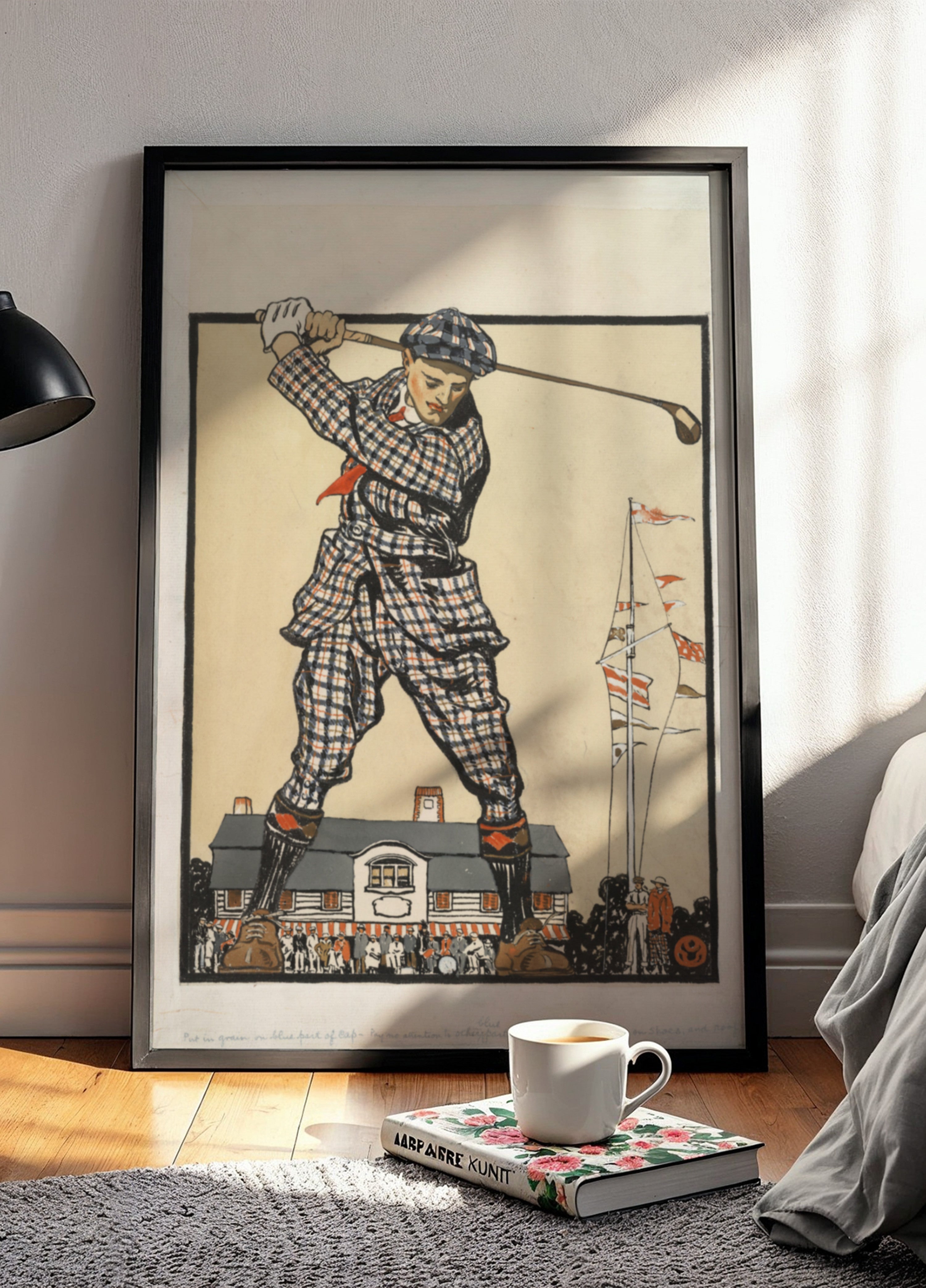 Mann schwingt Golfschläger (1915)
