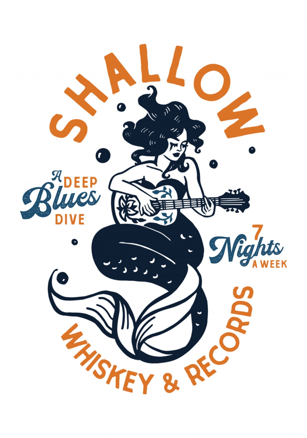Shallow Whiskey & Records Dive Bar Musik Meerjungfrau