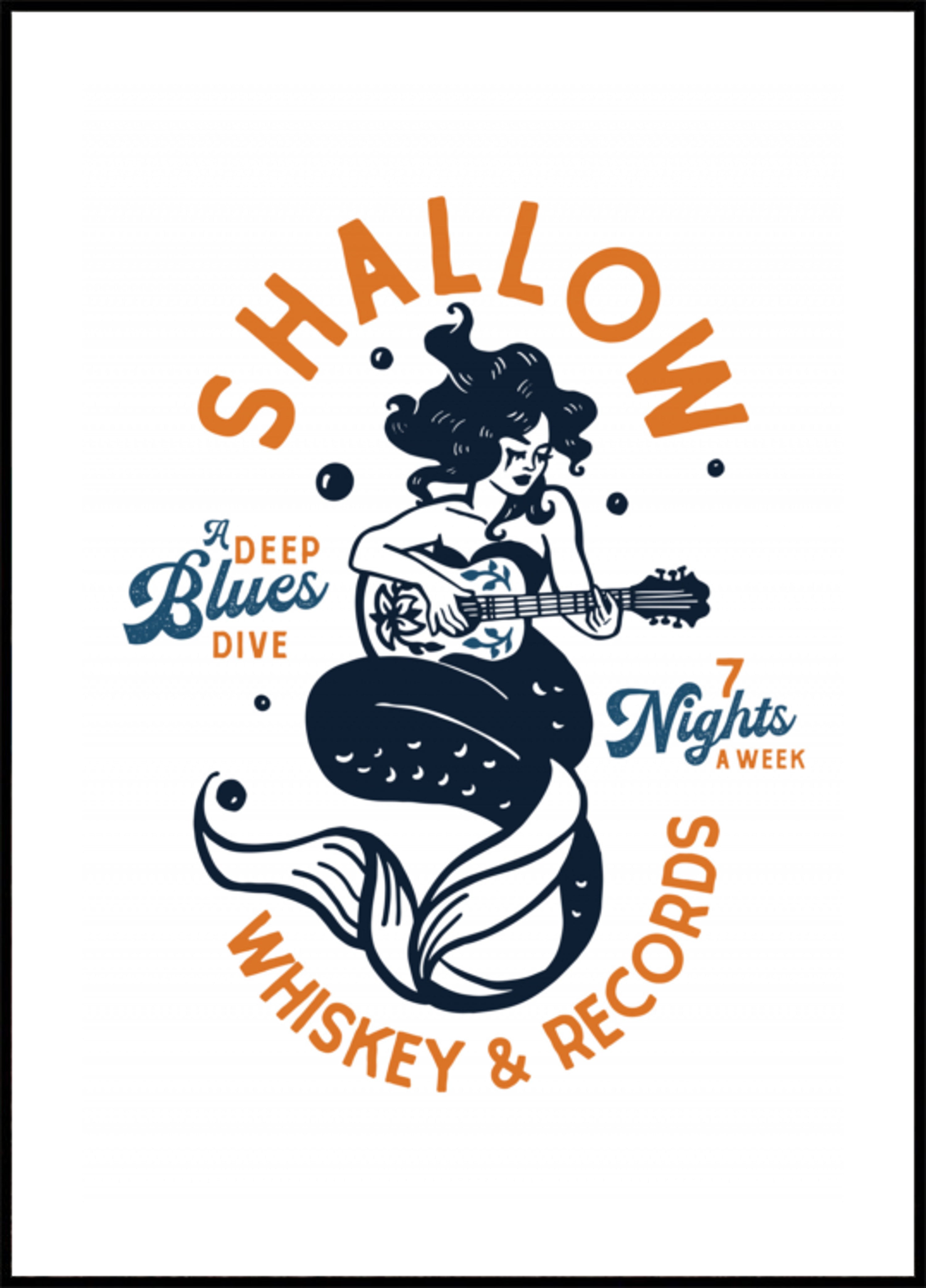 Shallow Whiskey & Records Dive Bar Musik Meerjungfrau