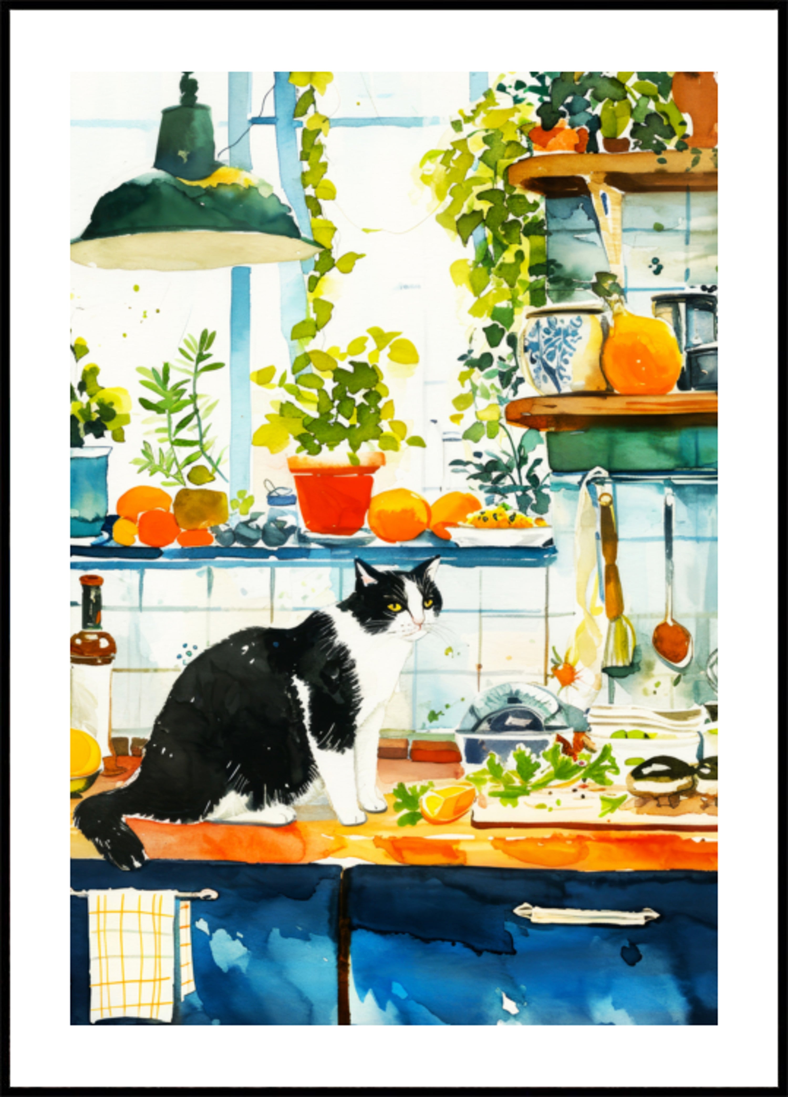 Gemütliche Küchenkatze