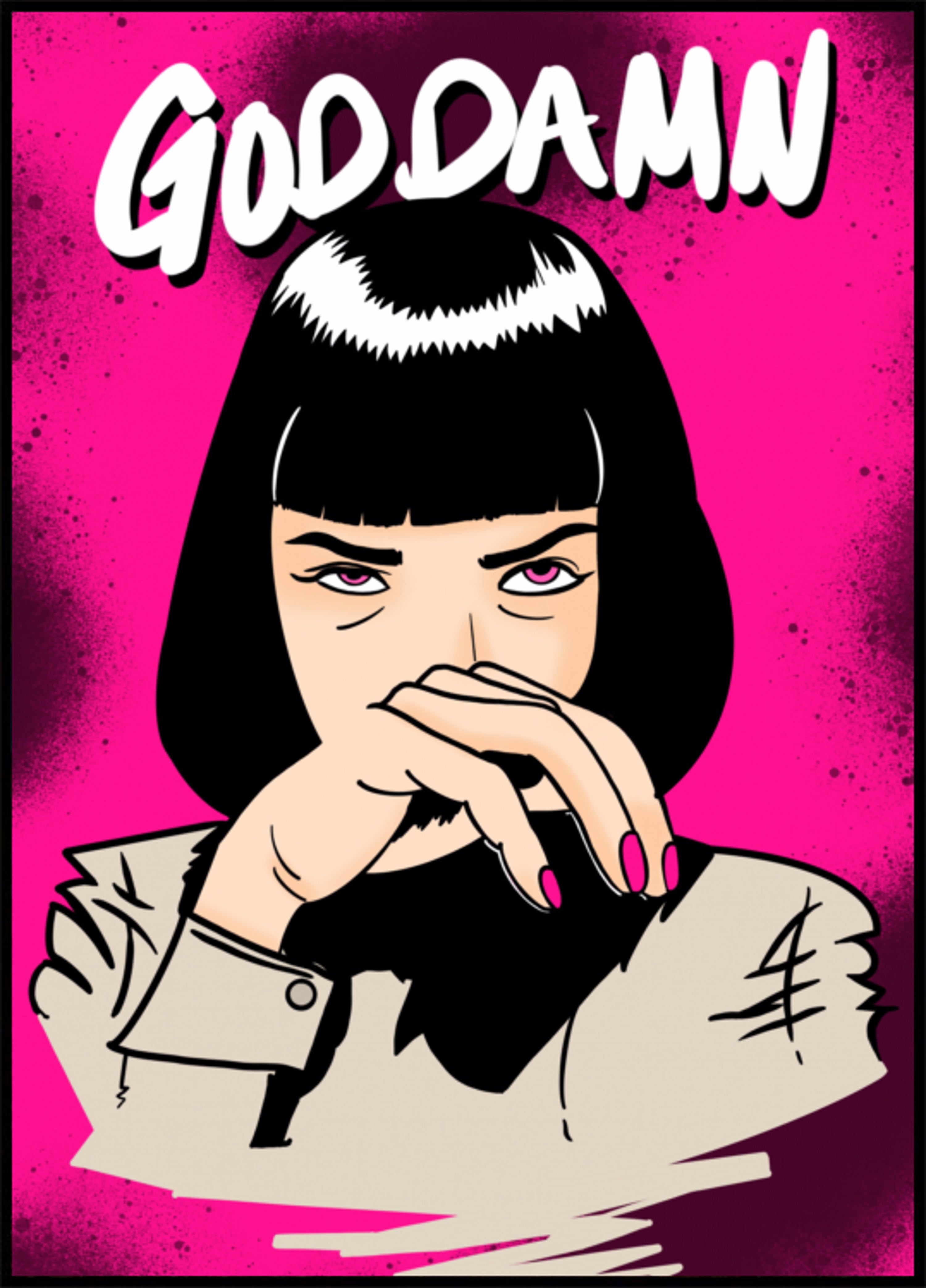Freche Pop-Art-Frau