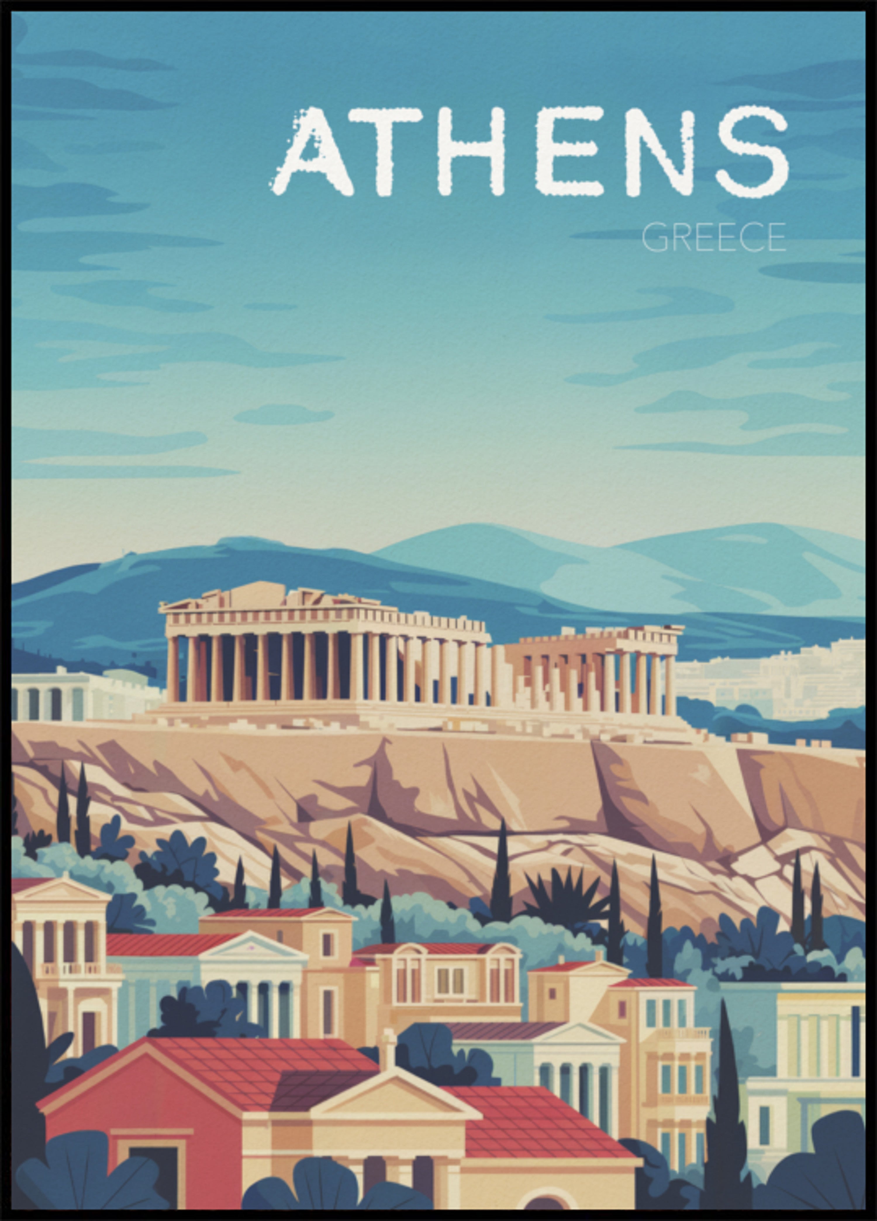 Athens Acropolis Vista - Posterbox