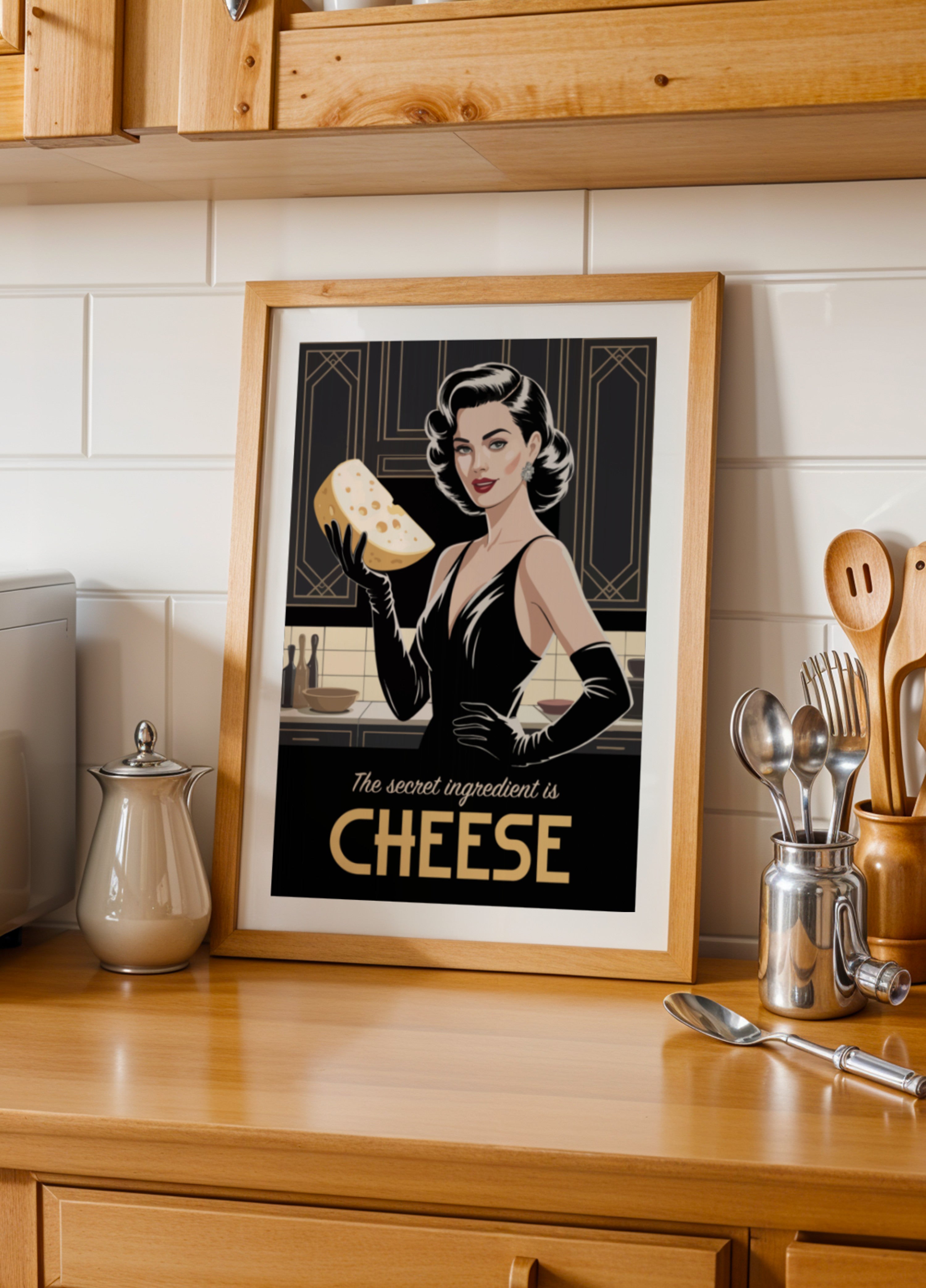 Retro Glamour Cheese - Posterbox