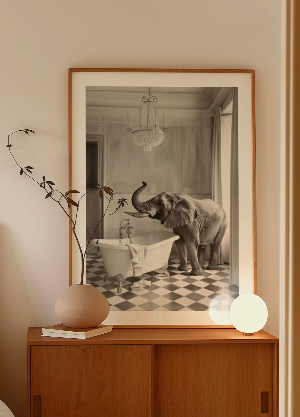 Elegante Badewanne des Elefanten