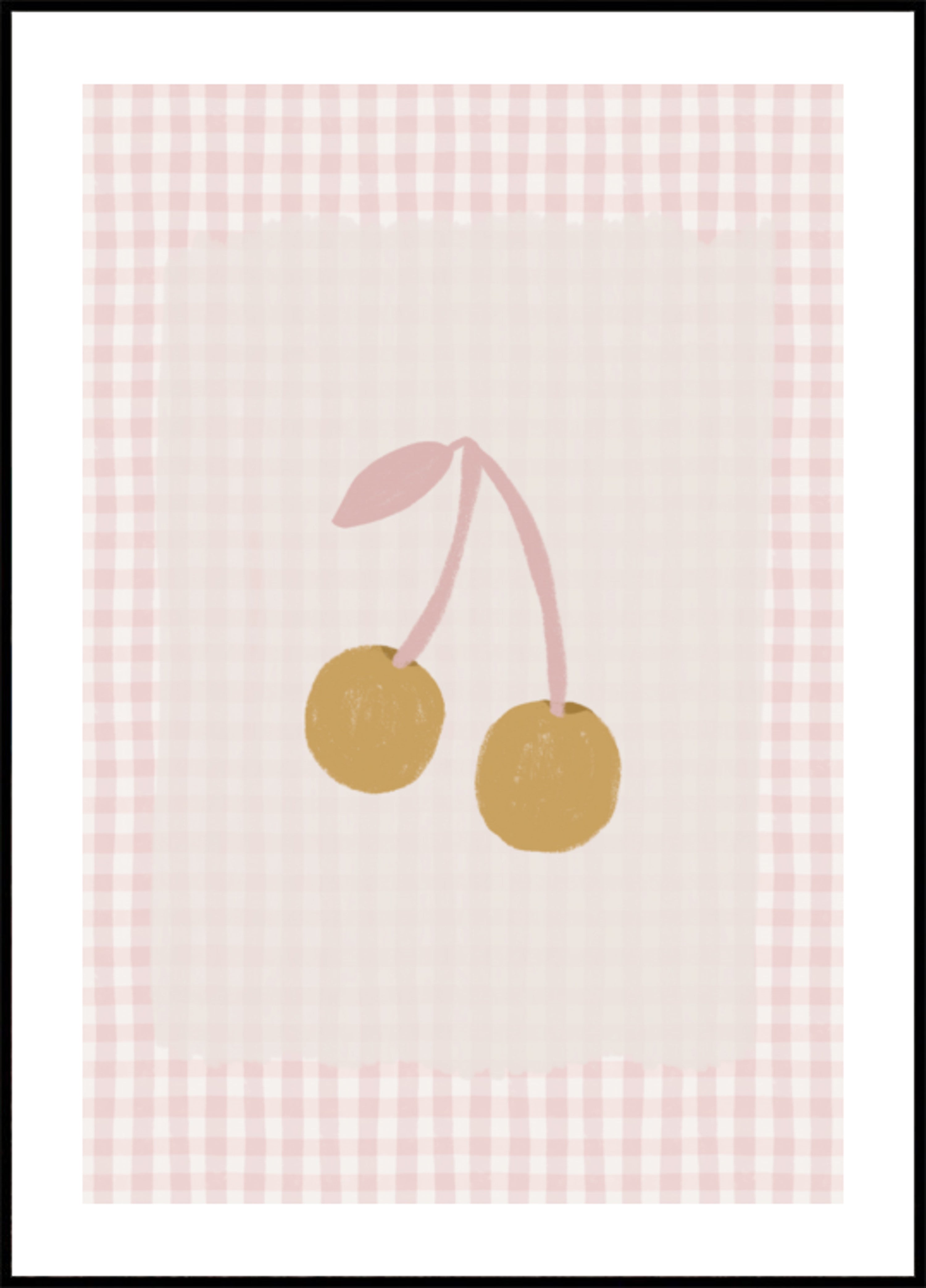 Süße Gingham-Kirschen