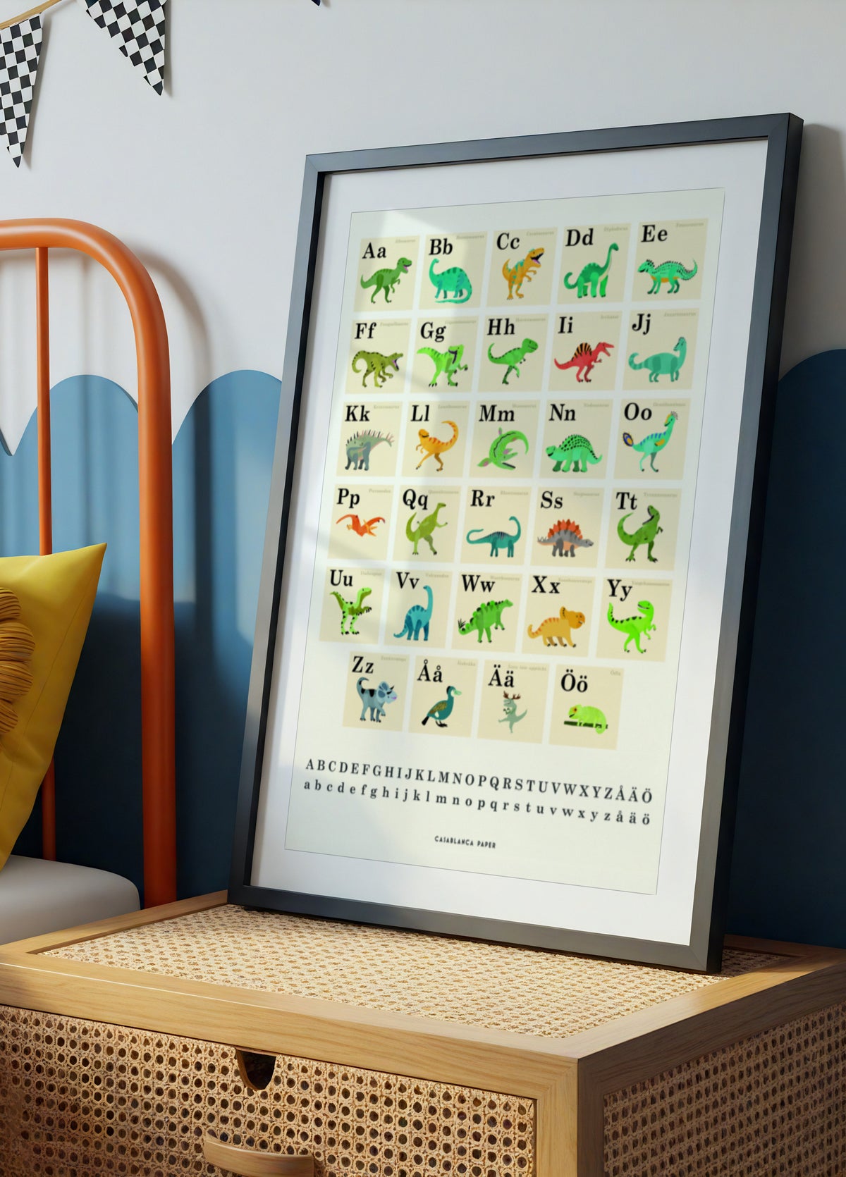 Niedliches Dinosaurier-Alphabet