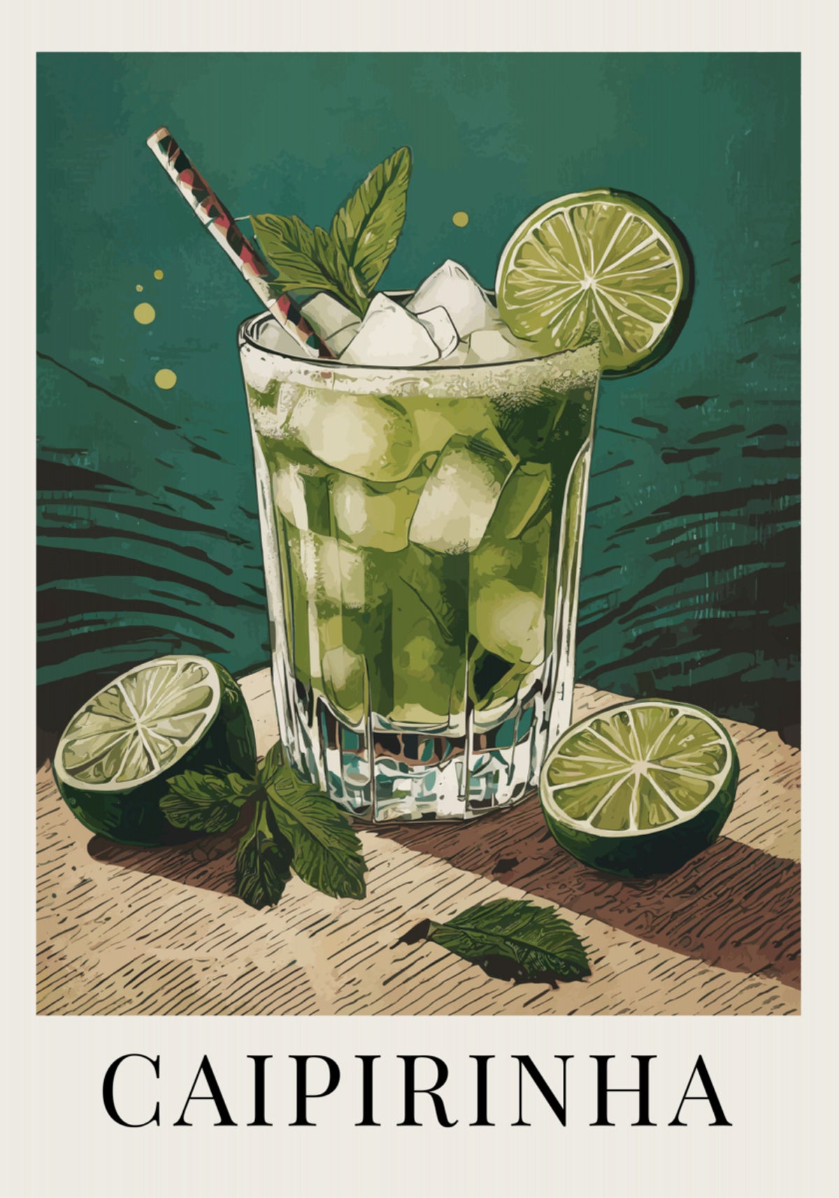 Erfrischender Caipirinha-Cocktail