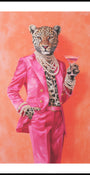 Leopardenrosa Anzug Martini