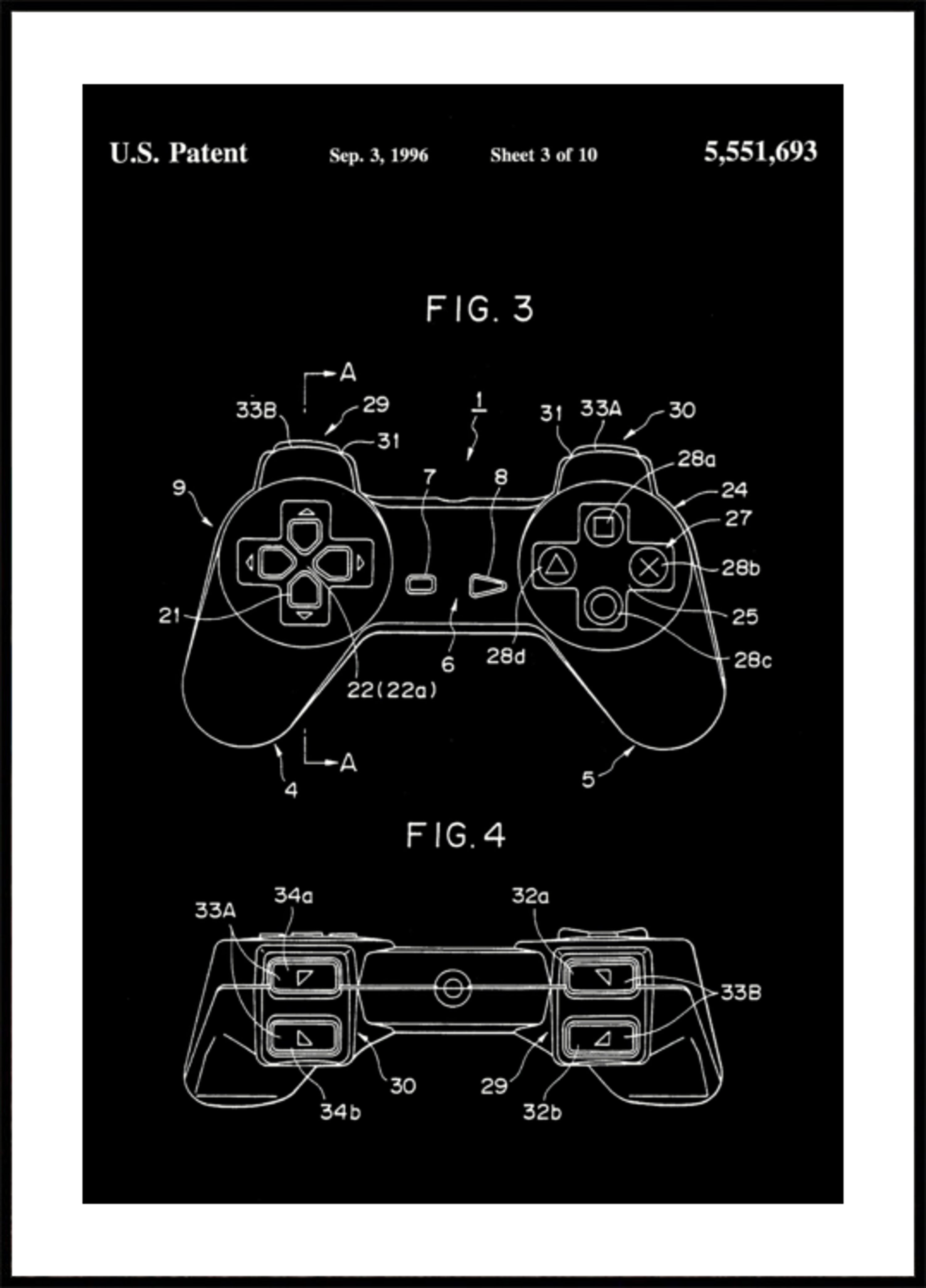 Vintage-Controller-Blaupause