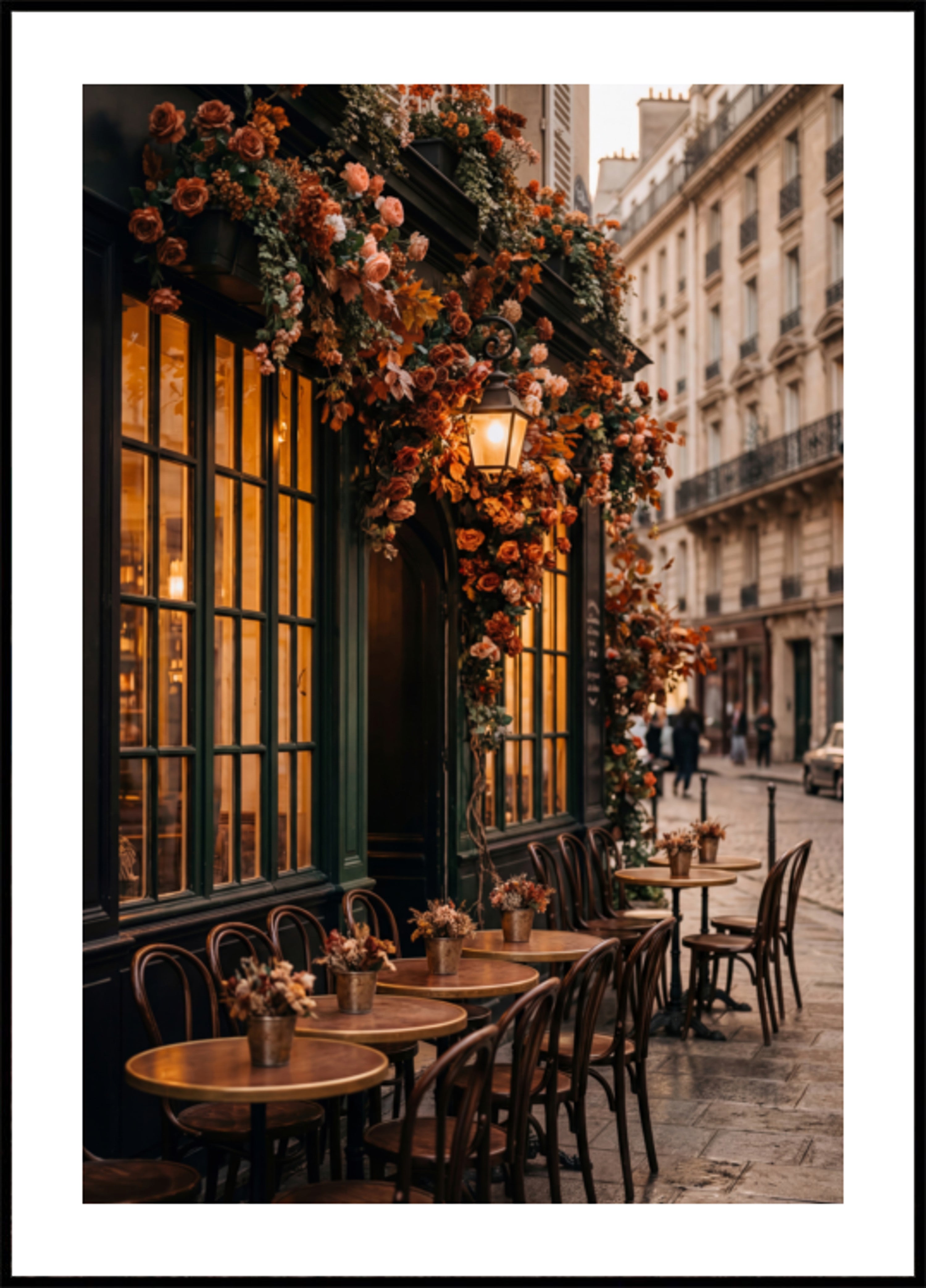 Herbstliches Pariser Café