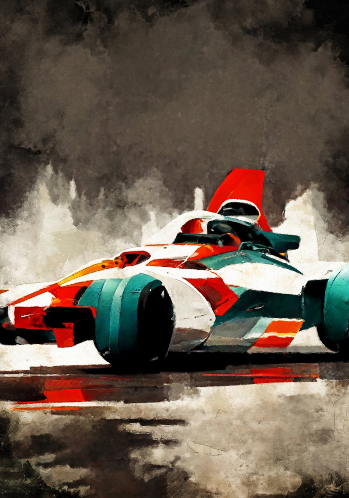 Lebhafte Rennwagen-Action