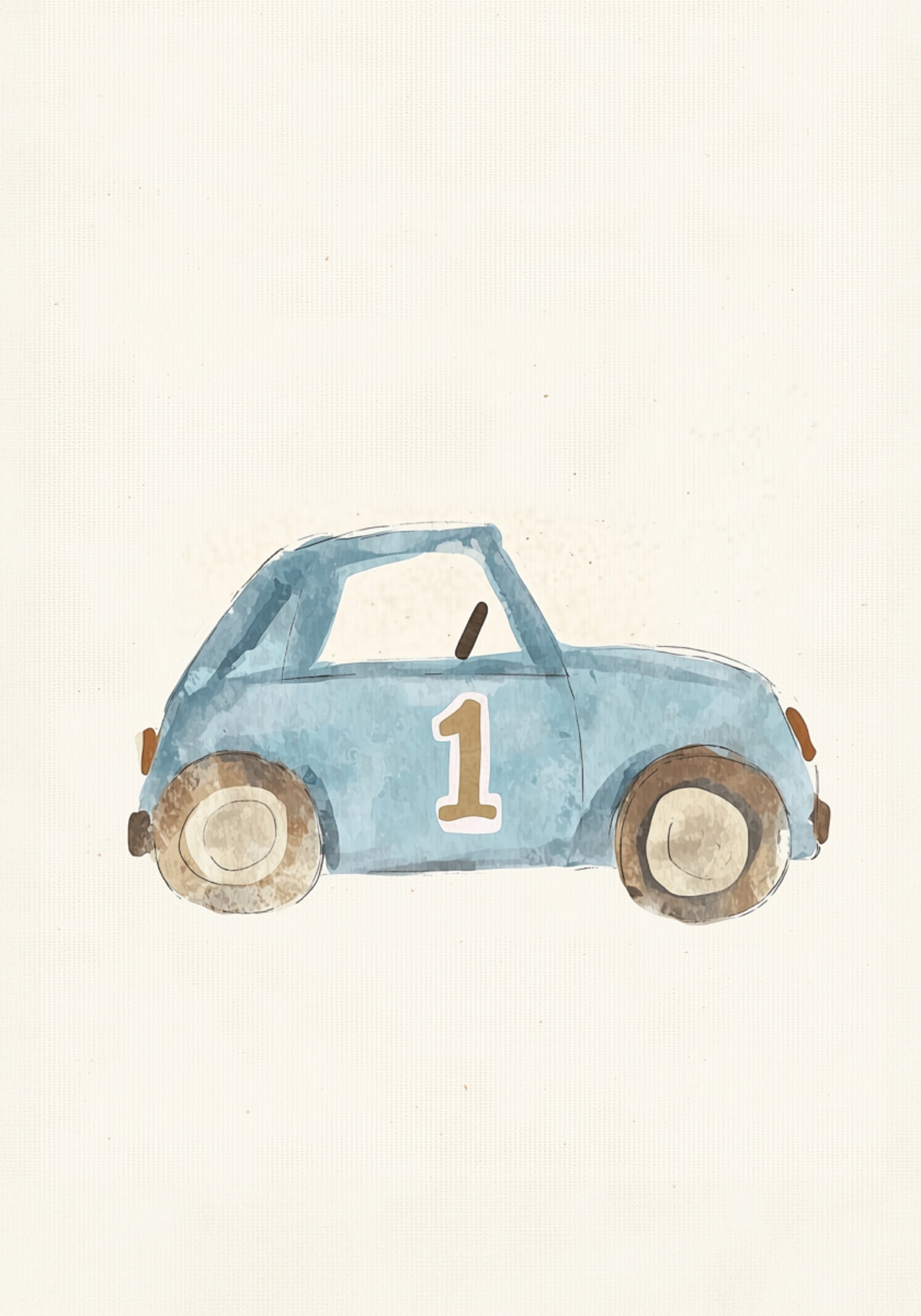 Kleiner blauer Rennfahrer