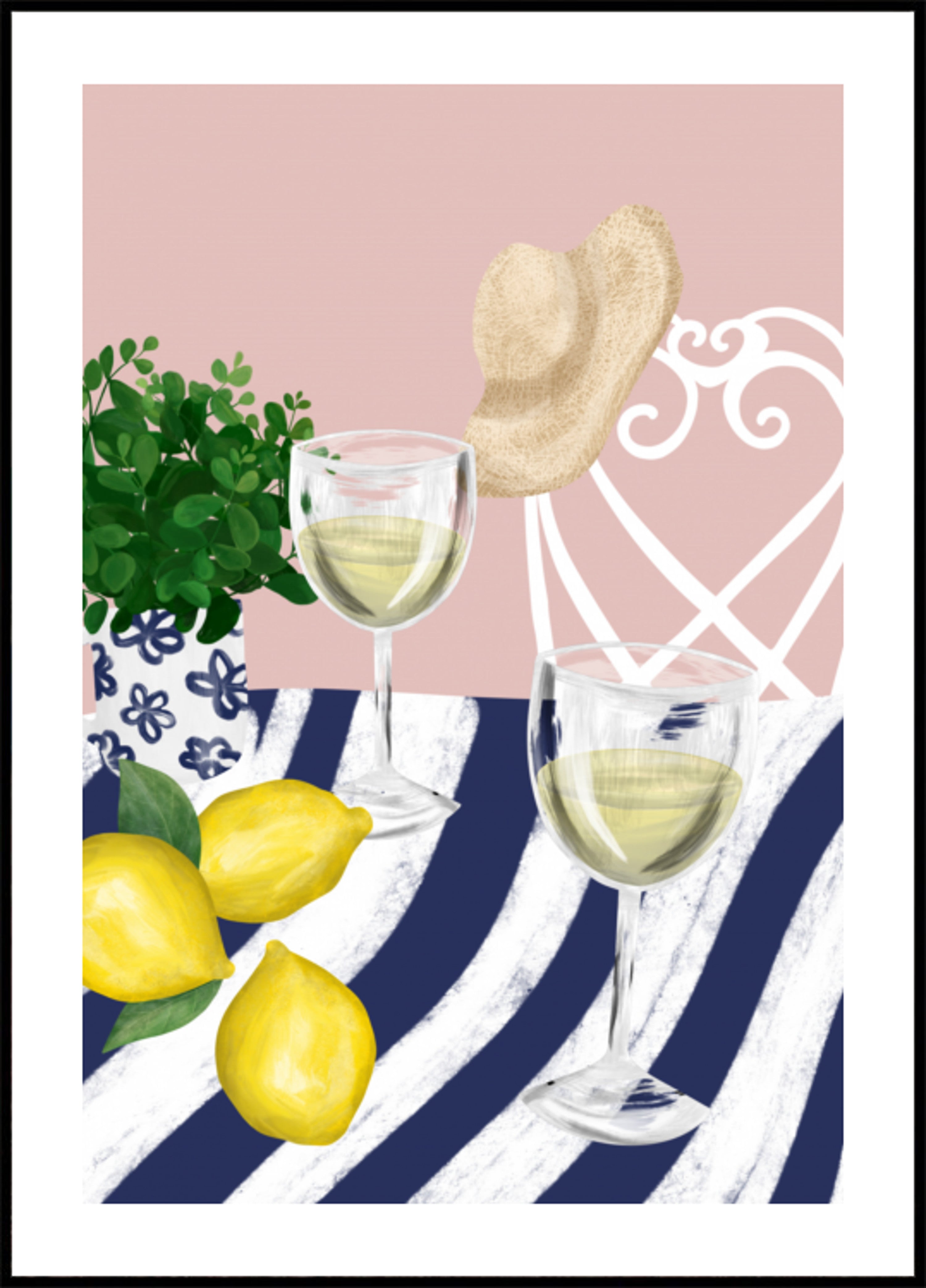 Sommergetränke und Zitronen