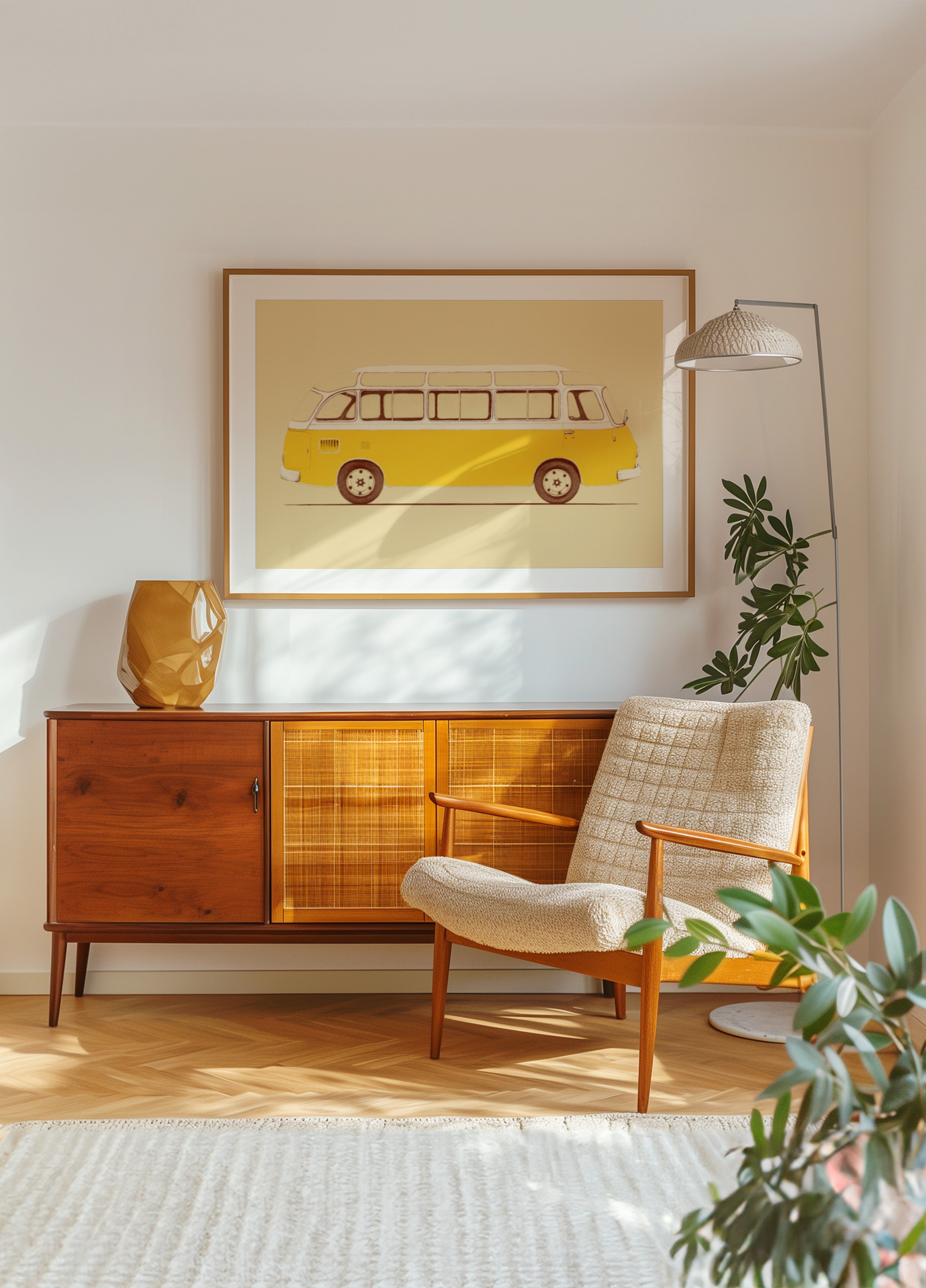 Gelber Vintage-Bus